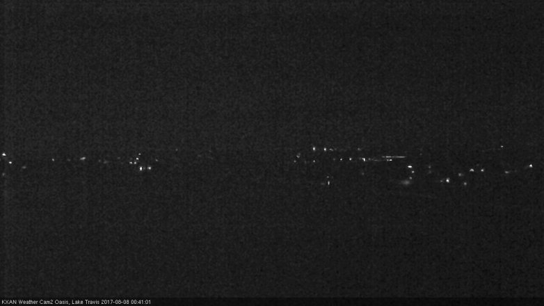 Lake Travis webcam, August 7, 2017 11:50 PM CT
