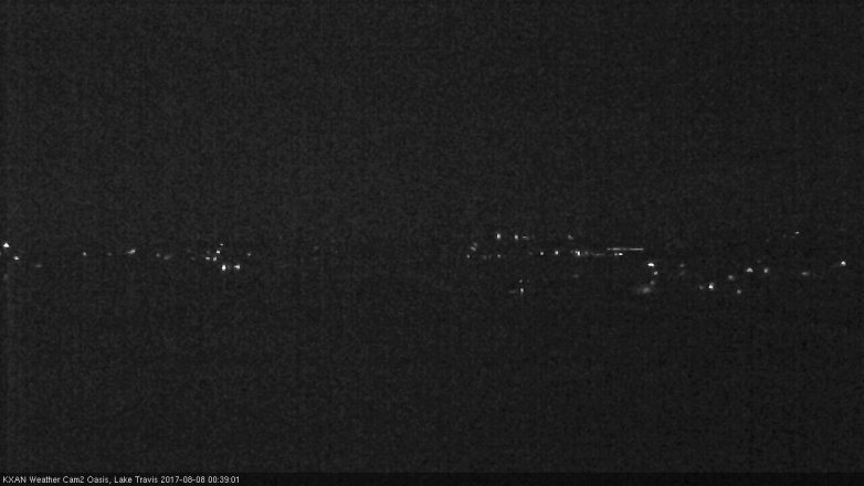 Lake Travis webcam, August 7, 2017 12:00 AM CT