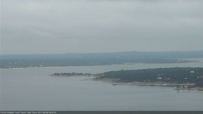 Lake Travis webcam, August 8, 2017 9:00 AM CT