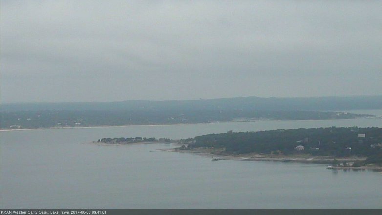 Lake Travis webcam, August 8, 2017 9:10 AM CT