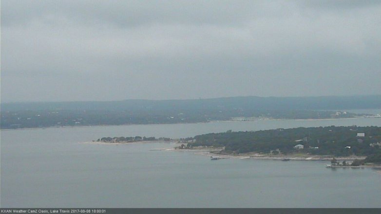 Lake Travis webcam, August 8, 2017 9:20 AM CT