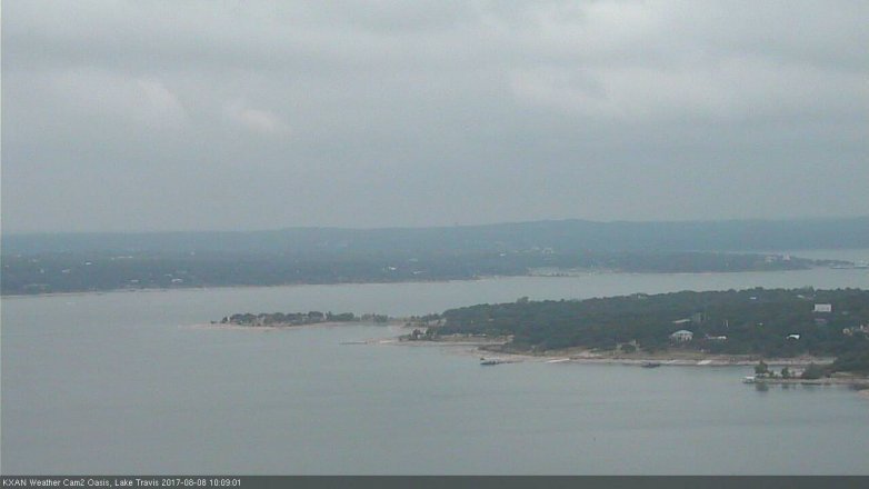 Lake Travis webcam, August 8, 2017 9:35 AM CT