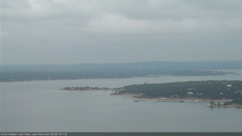 Lake Travis webcam, August 8, 2017 9:40 AM CT
