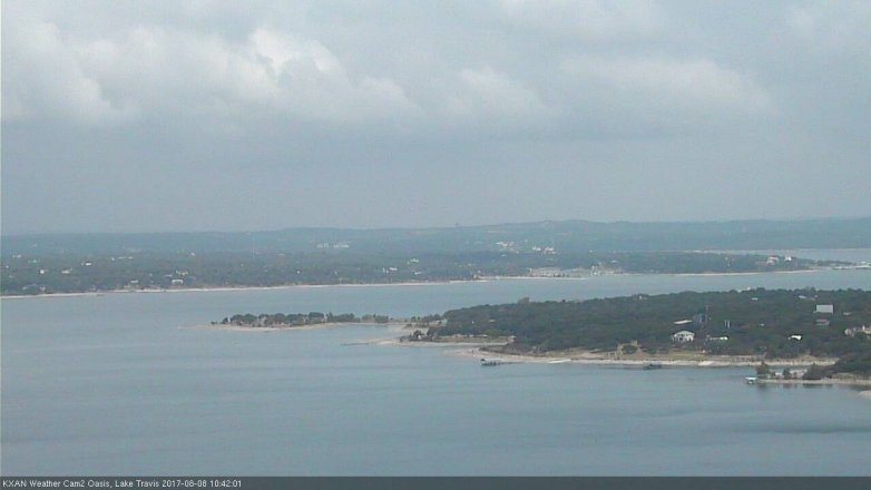 Lake Travis webcam, August 8, 2017 9:55 AM CT