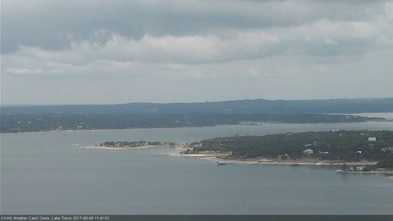 Lake Travis webcam, August 8, 2017 10:45 AM CT