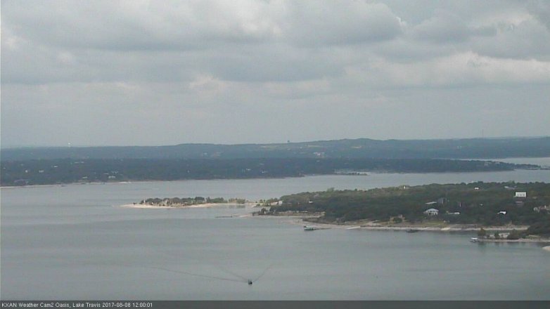 Lake Travis webcam, August 8, 2017 11:10 AM CT