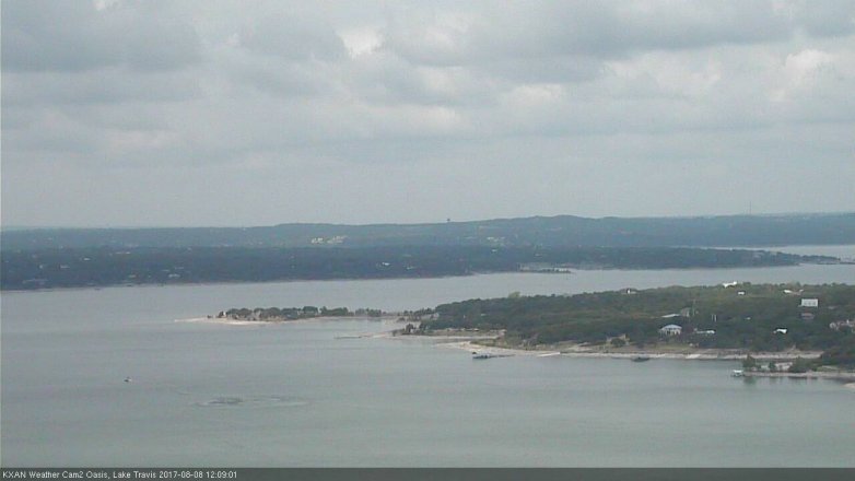 Lake Travis webcam, August 8, 2017 11:15 AM CT