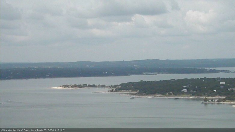 Lake Travis webcam, August 8, 2017 11:25 AM CT