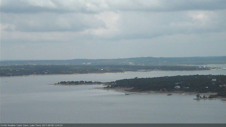 Lake Travis webcam, August 8, 2017 11:45 AM CT