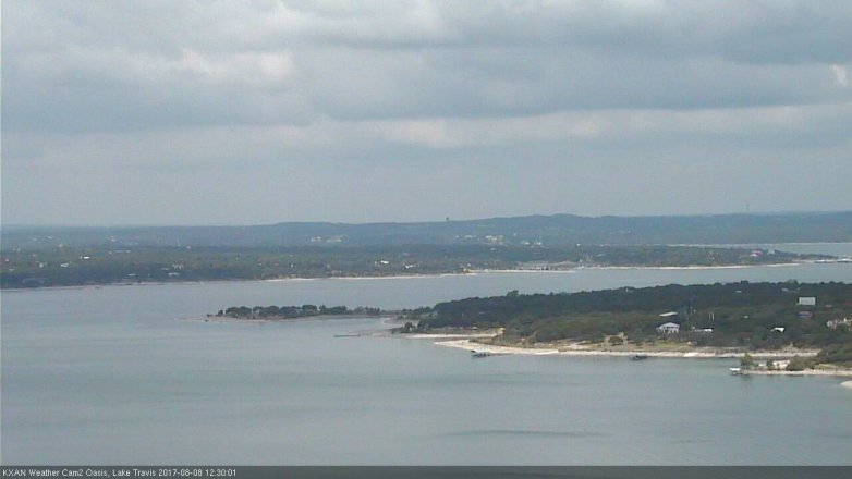 Lake Travis webcam, August 8, 2017 11:55 AM CT