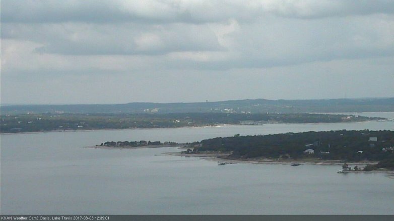Lake Travis webcam, August 8, 2017 12:05 PM CT