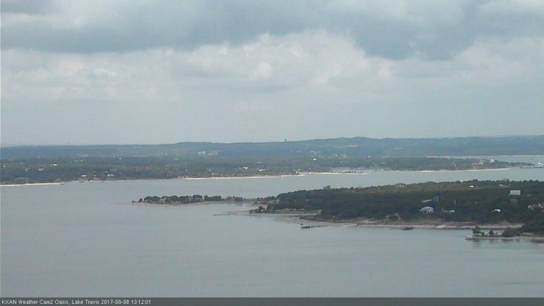 Lake Travis webcam, August 8, 2017 12:25 PM CT