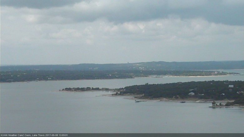Lake Travis webcam, August 8, 2017 12:35 PM CT