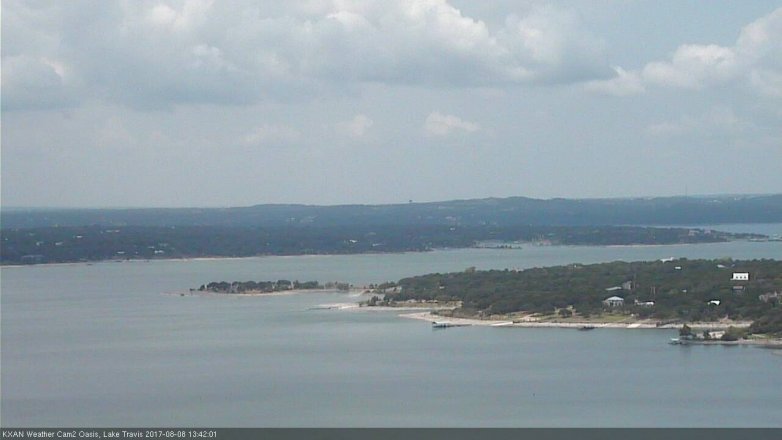 Lake Travis webcam, August 8, 2017 12:45 PM CT