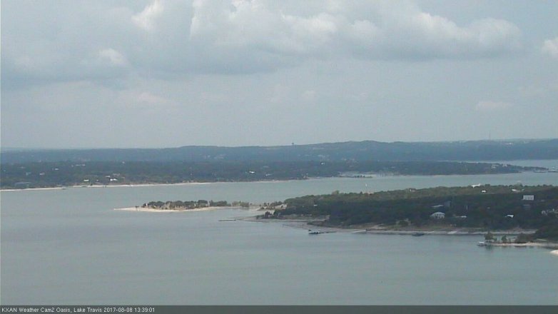 Lake Travis webcam, August 8, 2017 12:50 PM CT