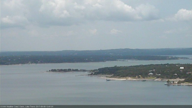 Lake Travis webcam, August 8, 2017 12:55 PM CT