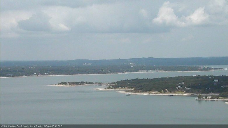 Lake Travis webcam, August 8, 2017 1:00 PM CT
