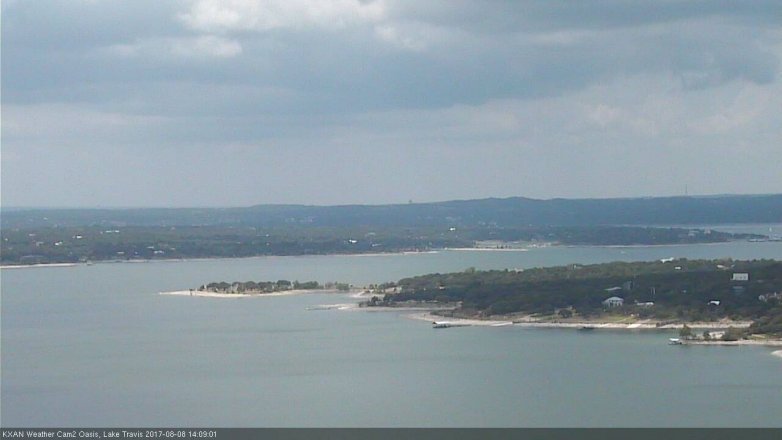 Lake Travis webcam, August 8, 2017 1:15 PM CT
