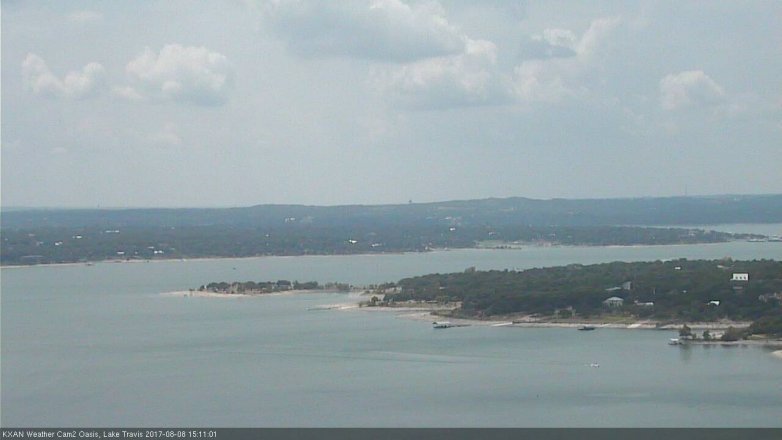 Lake Travis webcam, August 8, 2017 2:30 PM CT