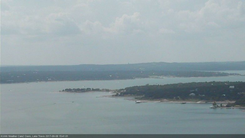 Lake Travis webcam, August 8, 2017 3:05 PM CT