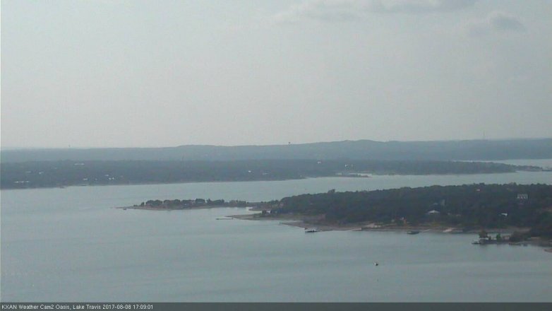 Lake Travis webcam, August 8, 2017 4:30 PM CT