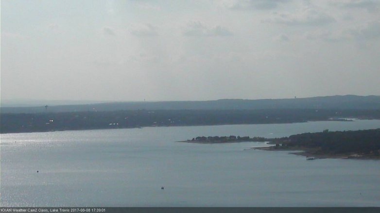 Lake Travis webcam, August 8, 2017 4:45 PM CT