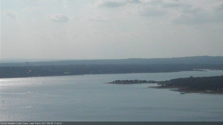 Lake Travis webcam, August 8, 2017 4:50 PM CT
