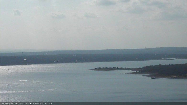 Lake Travis webcam, August 8, 2017 4:55 PM CT