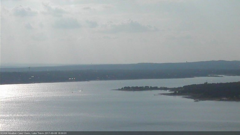 Lake Travis webcam, August 8, 2017 5:15 PM CT