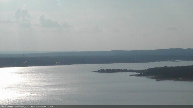 Lake Travis webcam, August 8, 2017 5:35 PM CT