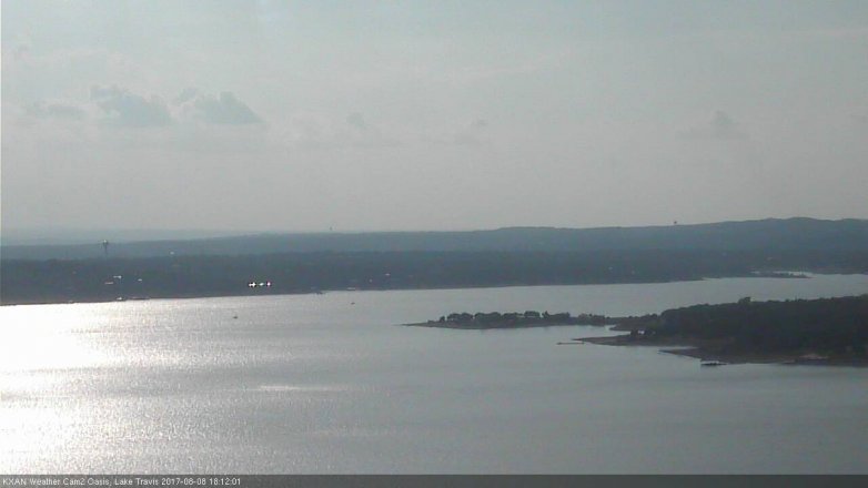 Lake Travis webcam, August 8, 2017 5:40 PM CT