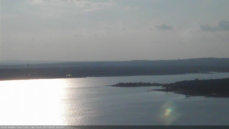 Lake Travis webcam, August 8, 2017 5:50 PM CT