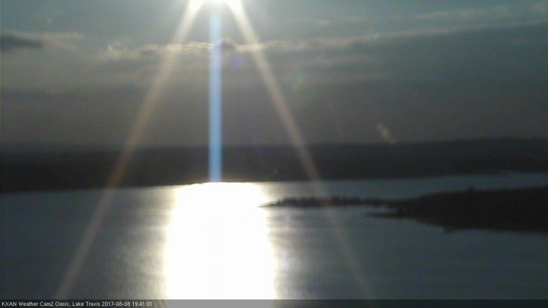 Lake Travis webcam, August 8, 2017 6:45 PM CT