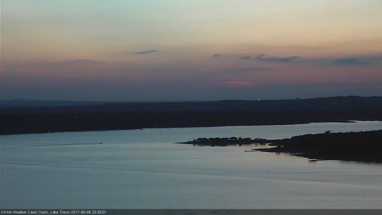 Lake Travis webcam, August 8, 2017 7:50 PM CT