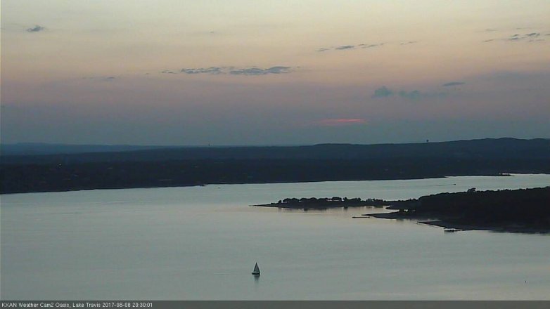 Lake Travis webcam, August 8, 2017 7:55 PM CT