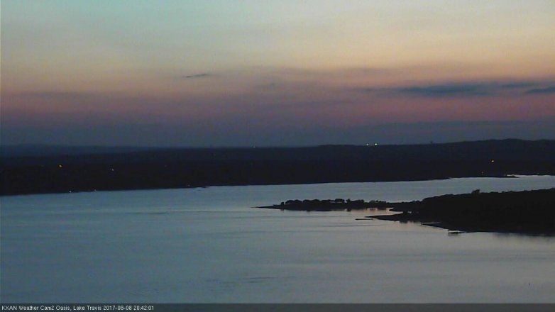 Lake Travis webcam, August 8, 2017 8:10 PM CT