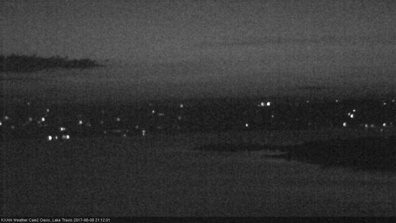 Lake Travis webcam, August 8, 2017 8:25 PM CT