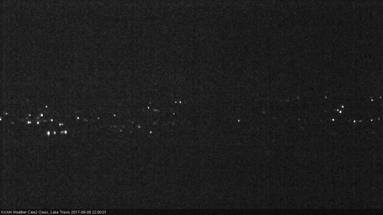 Lake Travis webcam, August 8, 2017 9:15 PM CT