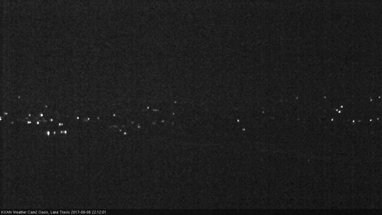 Lake Travis webcam, August 8, 2017 9:40 PM CT