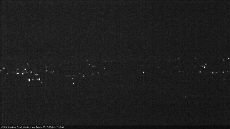 Lake Travis webcam, August 8, 2017 9:50 PM CT