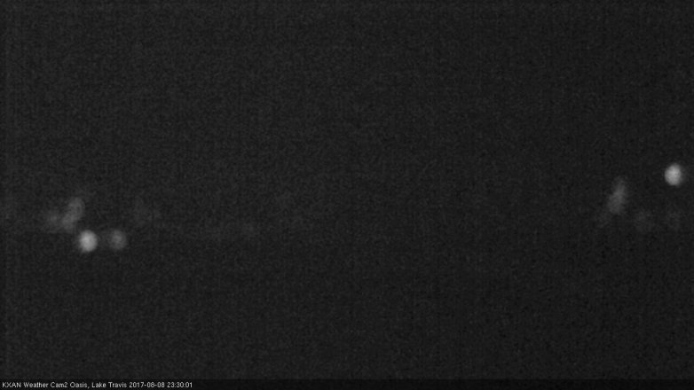 Lake Travis webcam, August 8, 2017 10:35 PM CT