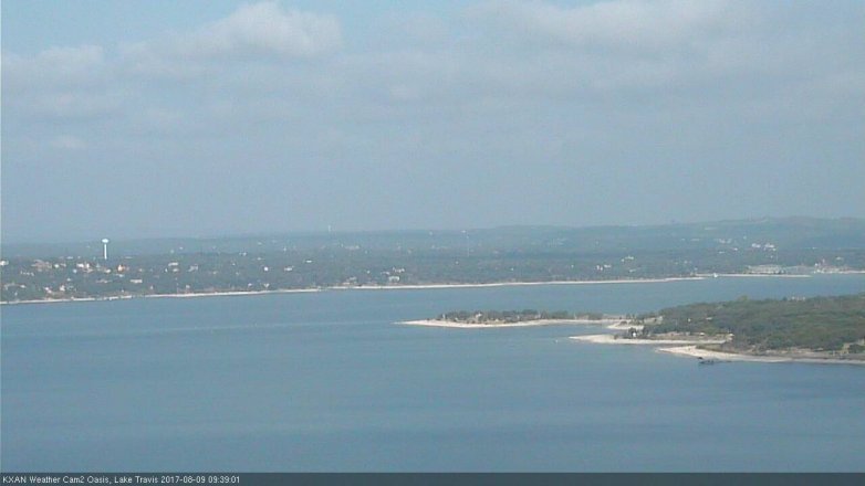 Lake Travis webcam, August 9, 2017 9:05 AM CT