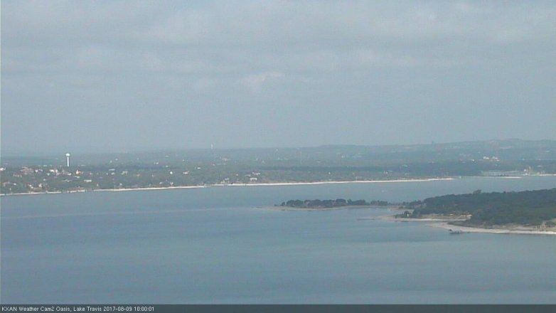 Lake Travis webcam, August 9, 2017 9:20 AM CT