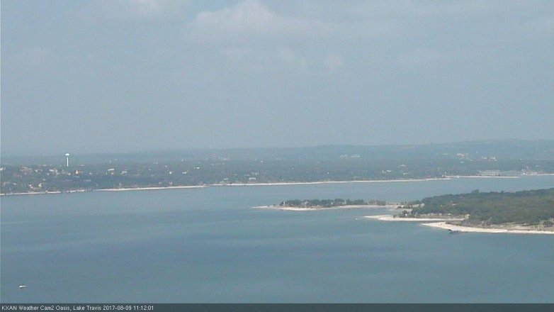 Lake Travis webcam, August 9, 2017 10:15 AM CT