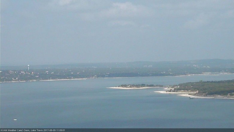 Lake Travis webcam, August 9, 2017 10:20 AM CT