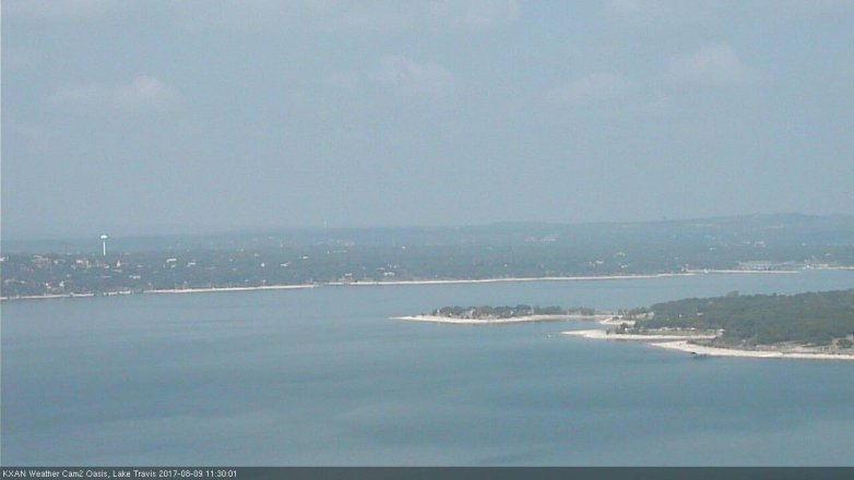 Lake Travis webcam, August 9, 2017 10:55 AM CT