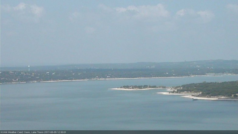 Lake Travis webcam, August 9, 2017 11:45 AM CT
