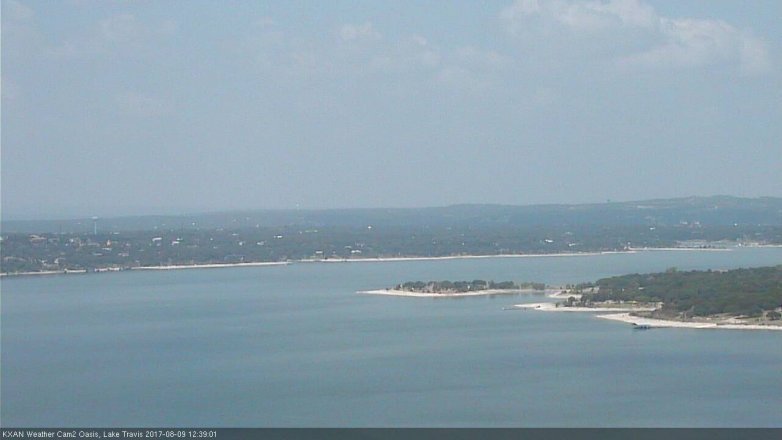Lake Travis webcam, August 9, 2017 11:50 AM CT