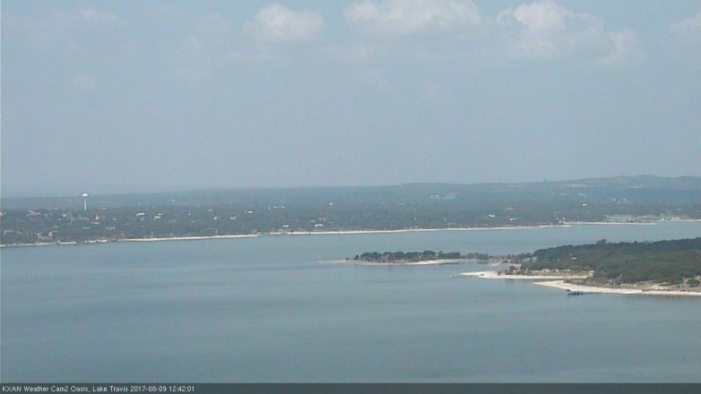 Lake Travis webcam, August 9, 2017 11:55 AM CT