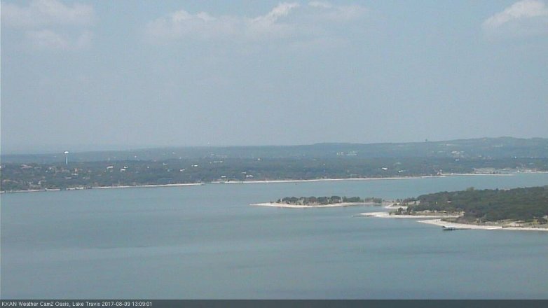 Lake Travis webcam, August 9, 2017 12:35 PM CT